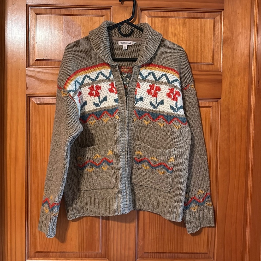 Toad & Co zip cardigan